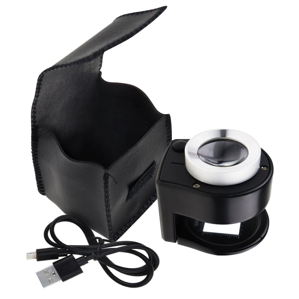 Handheld 30X Magnifier with LED and UV Light | Esslinger