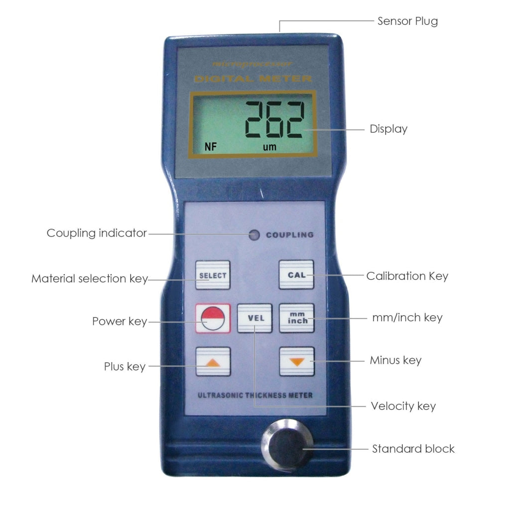 TM-8811 Digital Ultrasonic Thickness Gauge Meter 1.5 - 200mm